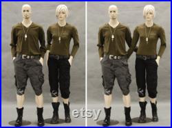 Men's Realistic Fleshtone Full Body Mannequin With Movable Elbows Base Included BC8