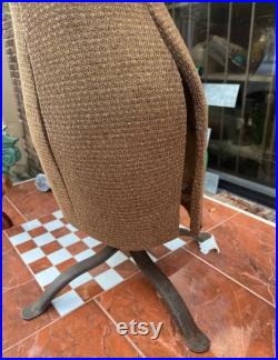 Metal and Burlap Dress Form