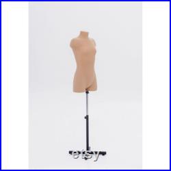 Metal stand for mannequin with height and rotation stabilizers