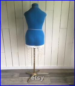 Mid Century Evelyn Berney Dressmaker's Form Tailor's Form, Blue Dress Form, Mannequin, Dress Dummy