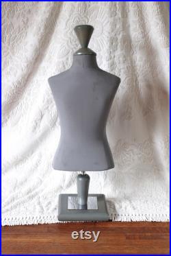 Midcentury Art Deco Style Blue or Gray Mannequin Bust Art Deco woman bust gray bust blue bust gray dress form tabletop display