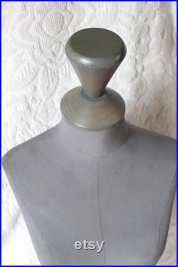 Midcentury Art Deco Style Blue or Gray Mannequin Bust Art Deco woman bust gray bust blue bust gray dress form tabletop display