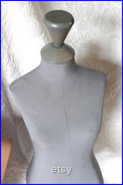 Midcentury Art Deco Style Blue or Gray Mannequin Bust Art Deco woman bust gray bust blue bust gray dress form tabletop display