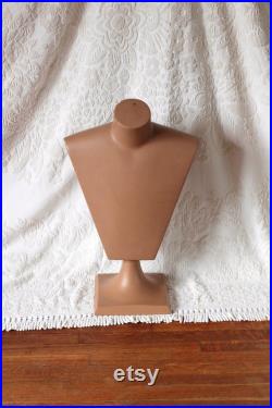 Midcentury Art Deco Style Pink Skin Colored Mannequin Bust Art Deco Male Torso store display pink torso tabletop shirt display