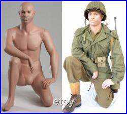 Military Male Kneeling Mannequin MSG01 (without uniform)