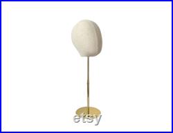 Millinery Hats Display Wigs Display Adjustable Gold Base Female Mannequin Head Lucia