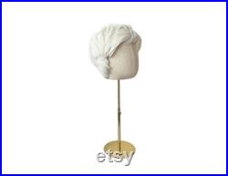 Millinery Hats Display Wigs Display Adjustable Gold Base Female Mannequin Head Lucia