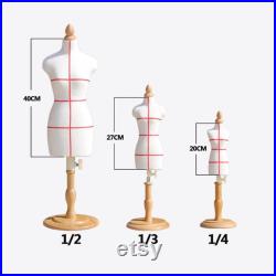 Mini Female Dress Form 1 4 Scale Pinnable Foam Tailor Mannequin