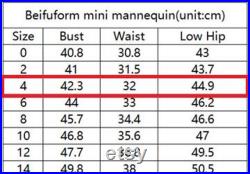 Mini half scale mini mannequin size S M size 6 fully pinnable PU base