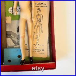 Miniature Fashions 102 Sewing Mannequin Doll 12.5 tall Latexture Products 1940s. Like New.