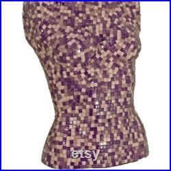 Mosaic Glass Art Mannequin One-of-a-Kind Decorative Display Art Piece, Handmade with Stained Glass