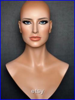 NEW Realistic female mannequin head with eyes