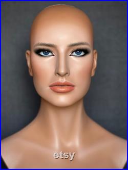 NEW Realistic female mannequin head with eyes