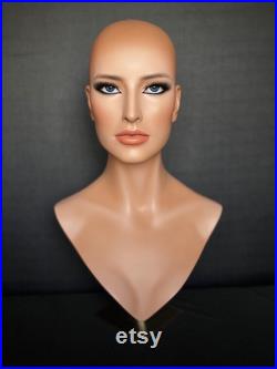 NEW Realistic female mannequin head with eyes