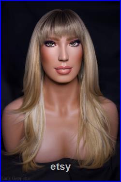 NEW Realistic female mannequin head with glass eyes