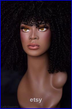 NEW Realistic female mannequin head with glass eyes