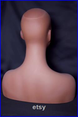 NEW Realistic female mannequin head with glass eyes