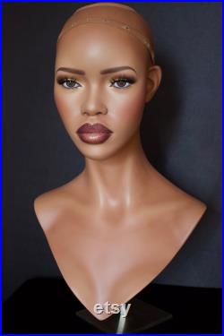 NEW Realistic female mannequin head with mounted eyes