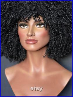 NEW Realistic female mannequin head with painted eyes