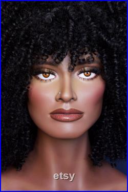 NEW Realistic female mannequin head with painted eyes