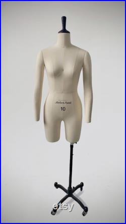 NEW- Size 10 Female Professional Tailors Dress Form HALF LEGS