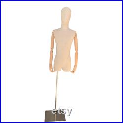 Natural Linen Male Mannequin Dress Form with Legs Francis