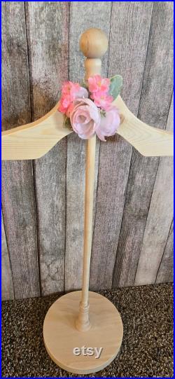New Boho nursery Baby shower centerpiece, Child Boutique, Craft fair display infant toddler size, Bohemian lambs ear and pink cabbage rose