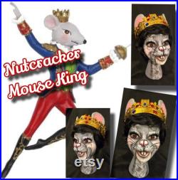 Nutcracker Mouse King, Mouse King, Christmas Mouse, Nutcracker Mouse, Nutcracker, Mannequin, Head Art