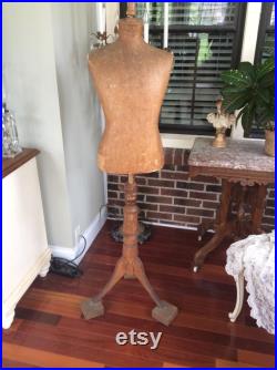 ON SALE -Antique French Mannequin Old Paper Mache Board Mercantile Mannequin Form Display Late 1800s Early 1900s