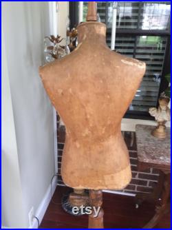 ON SALE -Antique French Mannequin Old Paper Mache Board Mercantile Mannequin Form Display Late 1800s Early 1900s