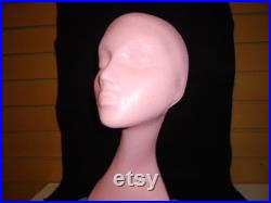 One (1) 20 h 6303XDS Black Durastone tm Swan curved Neck Mannequin Head Irregular for veils-wigs-hats Polly Products-Made in the USA