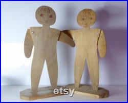 Pair Of Child Mannequins Vintage 1970s French Shop Window Display Manikins Boy And Girl Figures For Clothes Display Shop Décor