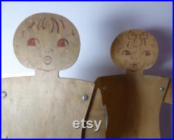 Pair Of Child Mannequins Vintage 1970s French Shop Window Display Manikins Boy And Girl Figures For Clothes Display Shop Décor