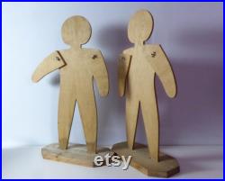 Pair Of Child Mannequins Vintage 1970s French Shop Window Display Manikins Boy And Girl Figures For Clothes Display Shop Décor