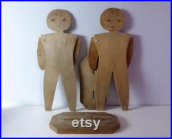 Pair Of Child Mannequins Vintage 1970s French Shop Window Display Manikins Boy And Girl Figures For Clothes Display Shop Décor