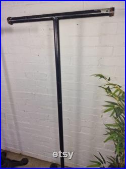 Pair Vintage Industrial Heavy Duty Commercial Shop Clothing Display T Bar Stands