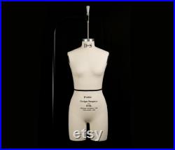 Patsy NS, FCE Size 8 Petite Female Professiona Mannequin Neck Suspended, Short Legs, Collapsible Shoulders, and Detachable Arms