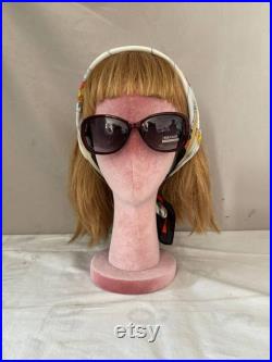 Pinnable Dusky Pink Velvet Mannequin Head Wig Display, ,headband display, scarf stand