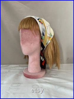 Pinnable Dusky Pink Velvet Mannequin Head Wig Display, ,headband display, scarf stand