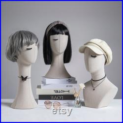 Pinnable Mannequin Holder Stand, White-Lace Surface Mannequin Head Stand, Hat Stand, Hat display Stand, Hat Block, Hat Holder, KS215