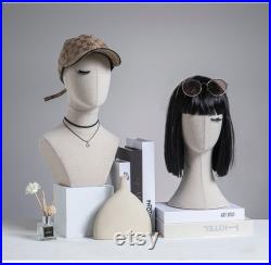 Pinnable Mannequin Holder Stand, White-Lace Surface Mannequin Head Stand, Hat Stand, Hat display Stand, Hat Block, Hat Holder, KS215