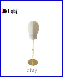 Pinnable natural linen abstract face with nose female mannequin head BW-2 Pinnable natural linen abstract face with nose female mannequin head BW-2