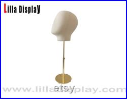 Pinnable natural linen abstract face with nose female mannequin head BW-2