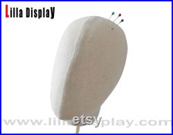 Pinnable natural linen abstract face with nose female mannequin head BW-2