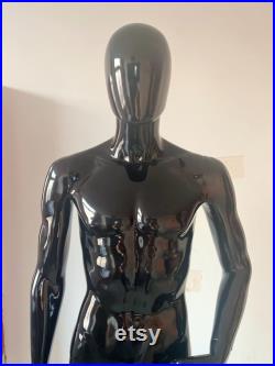 Plastic Black Glossy Standing Male Full body Mannequin PLEGG5