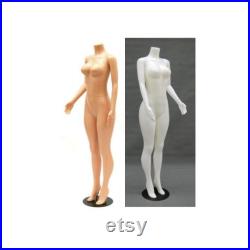 Plastic Brazilian Body Headless Female Adult Standing Mannequin with Base 957-04