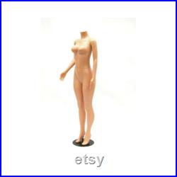 Plastic Brazilian Body Headless Female Adult Standing Mannequin with Base 957-04