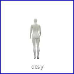 Plastic White Brazilian Body Egg Head Female Adult Standing Mannequin with Base 957-06W