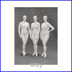 Plus Size Female Egg Head Glossy and Matte Finished Stylishly Posed Mannequins NANCY