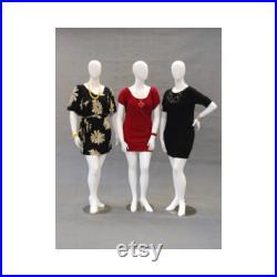 Plus Size Female Egg Head Glossy and Matte Finished Stylishly Posed Mannequins NANCY